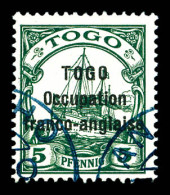 O N°44, 5 Pf Vert Surchargé. TTB (certificat)  Qualité: Oblitéré  Cote: 650 Euros - Used Stamps