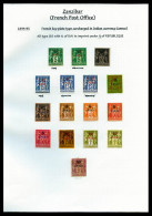 N&O ZANZIBAR, 1894-1904: Superbe Collection Montée Sur Pages Quadrillées Avec La Majorité Des Timbres Présents Sauf Les - Collections