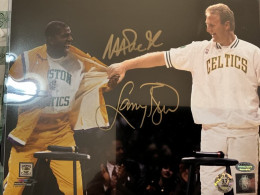 NBA Magic Johnson And Larry Bird Dual-Signed Boston Celtics 8×10 - Autografi