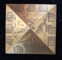 Autres Collections - PRESSE PAPIER  EN BRONZE - Monnaie De ¨Paris / CALENDRIER 1995  / Oiseaux : Canard Héron... - Pisapapeles