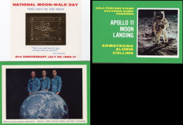 Manama 1971, Space, Apollo 11, IMPERFORATED BF GOLD In Booklet - Azië