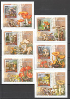 B1363 2010 Guinea-Bissau Flora Mushrooms Cogumelos 6 Lux Bl Mnh - Funghi