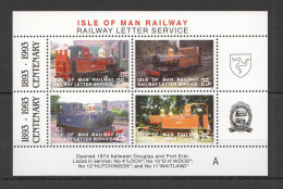 B1488 1993 Isle Of Man Transport Trains Railway Letter Service 1Kb Mnh - Trenes