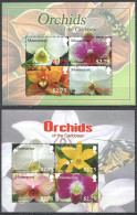 Ft069 2008 Montserrat Orchids Caribbean Flowers #1436-43 Michel 19 Euro 2Kb Mnh - Orchids