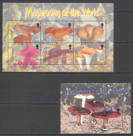 Ft078 2003 Montserrat Mushrooms Of The World Flora Nature #1205-10+Bl97 Mnh - Pilze