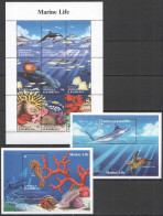 Ft079 1994 Antigua & Barbuda Fishes Marine Life Fauna #2000-8+Bl294-95 Mnh - Meereswelt