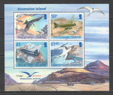 Ft083 2012 Ascension Island Birds Aviation Wideawake Airfield #1190-93 Bl73 Mnh - Andere & Zonder Classificatie