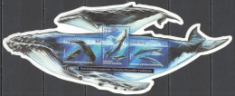 Ft086 2001 Vanuatu Whales Fauna Marine Life ! Shape ! #1138-40 Bl41 Mnh - Vita Acquatica