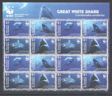 Ft105 2006 St. Vincent Wwf Great White Shark  Marine Life #6282-85 1Sh Mnh - Vita Acquatica