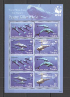 Ft107 2006 Tuvalu Wwf Pygmy Killer Whale Marine Life #1307-10 Michel 27 Euro Mnh - Vie Marine