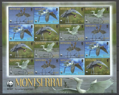 Ft116 Montserrat Wwf Fauna Birds Reddish Egret #1524-7 Michel 28 Euro 1Sh Mnh - Andere & Zonder Classificatie