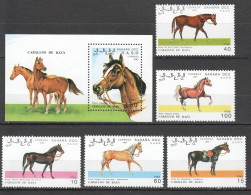 Wb311,118 1993 Sahara Fauna Farm Animals Horses 1Set+1Bl Mnh - Cavalli