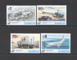 Wb340 Samoa Transport Red Cross Aviation Helicopters Michel 10 Euro Set Mnh - Automobili