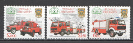 Wb344 Tuvalu Fire Trucks Fire Safety Special Transport Mnh - Automobili