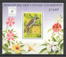 Wb355 1997 Fiji Fauna Birds Singapore 1997 Stamp Exhibition Bl21 Mnh - Sonstige & Ohne Zuordnung