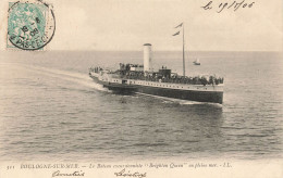 FRANCE - Boulogne Sur Mer - Le Bateau Excursionniste "Brighton Queen" En Pleine Mer - L L - Carte Postale Ancienne - Boulogne Sur Mer