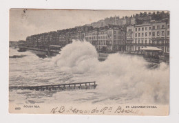 ENGLAND - ST Leonards On Sea Rough Sea Vintage Used Postcard As Scans - Sonstige & Ohne Zuordnung