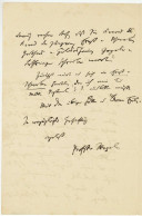 Franz Xaver Wegele (1823-1897) Dt. Historiker Autograph Würzburg 1875 - Inventores Y Científicos