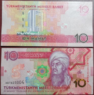 Turkmenistan 10 Manat, 2020 P-44A - Turkménistan