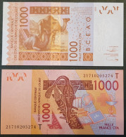 Togas 1000 Francs, 2021 Western African Walt., P-815 You - États D'Afrique De L'Ouest