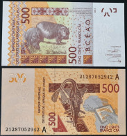 Coast Of Ivory 500 Francs, 2021 West African Walt., P-119A - West African States