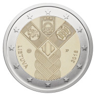 Lithuania 2 Euro, 2018 Baltic Century - Lituania