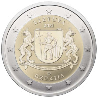 Lithuania 2 Euro, 2021 Dzūkija - Lituanie