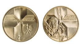 Poland 2 Zlotys, 2003 25 John Paul II Y465 - Pologne