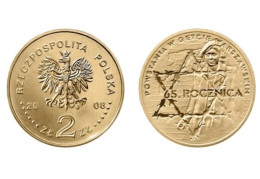 Poland 2 Zlotys, 2008 Ghetto Uprising 65 Y633 - Poland