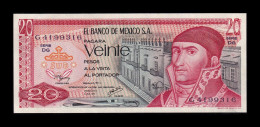 México 20 Pesos 1977 Pick 64d Serie DG Sc Unc - México