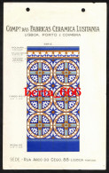 Companhia Das Fabricas Cerâmica Lusitana * Lisboa * Panfleto Azulejos - Pubblicitari