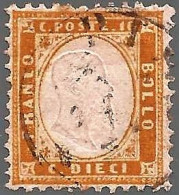 1862 Regno  10 Cent Bistro Sass. N1j Certificato Merone - Used