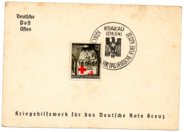 POLOGNE-OCCUP.ALLEMANDE. 1940. OBLIT. DEUTSCHE ROTE KREUZ...KRAKAU. - Croce Rossa