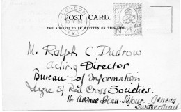 GRANDE-BRETAGNE.1951. "BRITISH RED CROSS SOCIETY".  CARTE BRCS.Form R1.pour SUISSE. - Croix-Rouge
