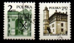 POLOGNE    -     1980 . Y&T N° 2509  &  2516  Oblitérés . - Usados