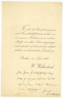 Wilhelm Wattenbach (1819-1897) Dt. Historiker Paläograf Autograph Berlin 1892 - Inventeurs & Scientifiques