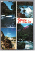 FONTAINE DE VAUCLUSE 84 - Ses Cascades Le Déversoir En Hautes Eaux Roue à Aube 1989 - Autres & Non Classés