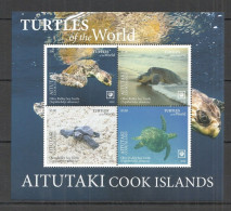 Aitutaki - 2020 - Reptiles: Turtles - Yv Bf 124 - Tartarughe