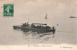 TRANSPORTS - Bateaux - Guerre - Torpilleur - Défense Mobile - Animé - Carte Postale Ancienne - Guerre