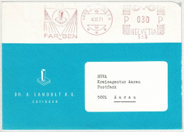Schweiz 1971, Brief Freistempel / EMA / Meterstamp Landolt Farben Zofingen - Aarau, Lacke - Máquinas De Franquear