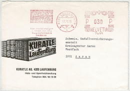 Schweiz 1975, Brief Freistempel / EMA / Meterstamp Kuratle Laufenburg - Aarau, Holz, Täfer - Affrancature Meccaniche