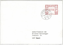 Schweiz 1988, Brief Freistempel / EMA / Meterstamp Colombier - Basel - Frankeermachinen