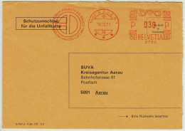 Schweiz 1971, Brief Freistempel / EMA / Meterstamp Demuth Baden - Aarau, Heizung, Sanitär, Lüftung - Frankiermaschinen (FraMA)