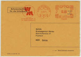 Schweiz 1971, Brief Freistempel / EMA / Meterstamp Mäder Killwangen - Aarau, Farben, Lacke - Frankiermaschinen (FraMA)