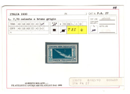 1862 Regno  Posta Aerea Roma Rio 7,70 - Mint/hinged