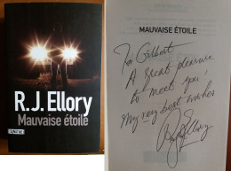 C1 R. J. ELLORY - MAUVAISE ETOILE Envoi DEDICACE Signed EO GRAND FORMAT - Livres Dédicacés