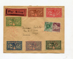 !!! LETTRE PAR AVION D'ALGER POUR TUNIS 15/5/1930, AFFRANCH COMPLENTAIRE AVEC LES 6 VIGNETTES EMISES POUR CE VOL - Aviazione