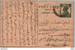 India Postal Stationery George VI 9p - Cartes Postales