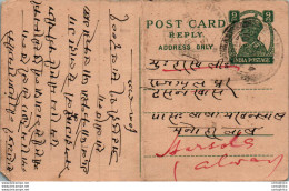 India Postal Stationery George VI 9p - Cartes Postales