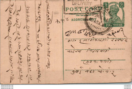 India Postal Stationery George VI 9p - Postcards